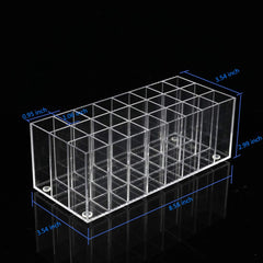BBDOU clear lipstick organizer 24-slot top-down view for easy selection.
