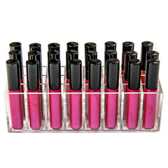 BBDOU makeup organizer acrylic 24-slot with brushes storage on vanity.