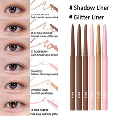 BBIA Last Auto Gel Eyeliner glitter option used as soft shadow with minimal fallout