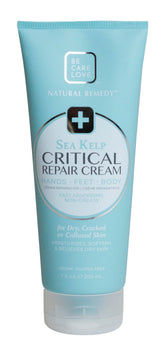 BCL SPA Critical Repair Cream packaging shows arnica and sea kelp blend for nourishing skin.