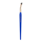Bdellium Tools Golden Triangle 730 Bent Mascara Fan with blue handle for precise application.