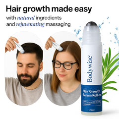 Be BodyWise Rosemary Hair Serum bottle close-up highlights natural rosemary infusion