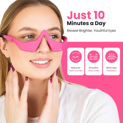 Bèa Eye Revitalize in-use at desk demonstrates easy daily routine for brighter eyes.