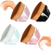 BEAHOT four-pack foundation brush flat-top travel kabuki provides even face coverage.
