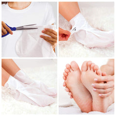 Bealuz foot peel mask application time demonstrates simple process