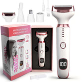 Beanify Wet and Dry Electric Razor with 4-in-1 heads for all-over grooming
