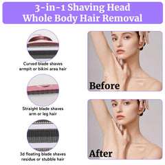 Beanify stainless steel blades close-up for smooth hair removal