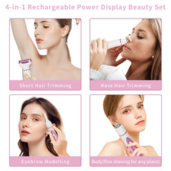 Beanify 4-in-1 detachable heads close-up enabling precise grooming
