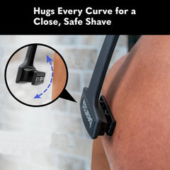 Bearback back shaver in compact mode for chest and arm grooming.