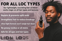 Beard Gains Lion Locs dreadlock application demonstrates lightweight styling.