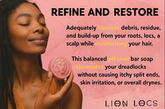 Beard Gains Lion Locs shampoo bar nourishes scalp with oils