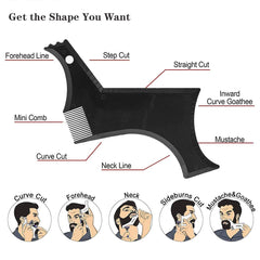 Beard Kit Pro beard template guide helps map cheek lines and neckline