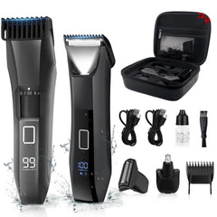 Beatslm Manscape beard trimmer closeup with precise length settings for versatile styling.