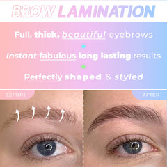 Beau Lashes Brow Lamination Kit brushes-tools laid out for precise, easy brow lifting.