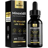 Beaueli 5-percent minoxidil foam bottle for hair growth support in both genders.
