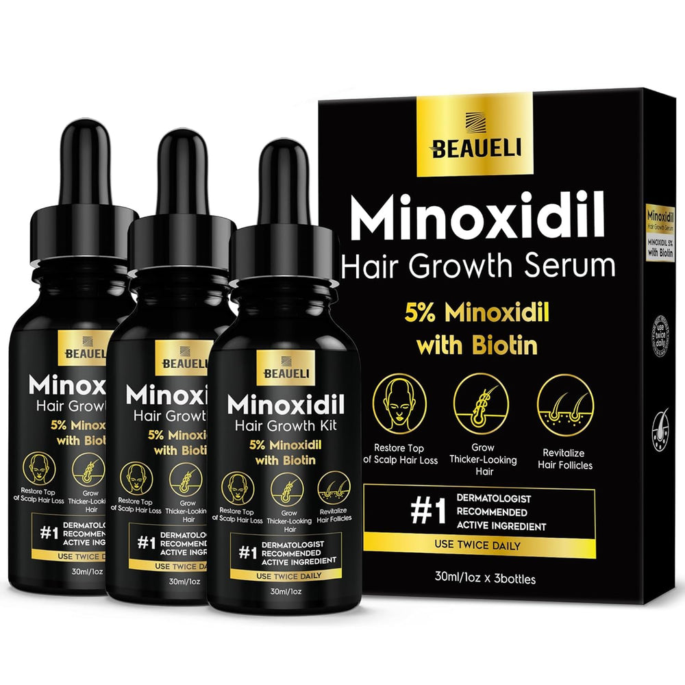 Beaueli minoxidil 5 percent bottle for hair growth support