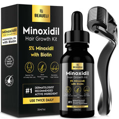 Beaueli Minoxidil Beard Growth Kit packaging for at-home use.