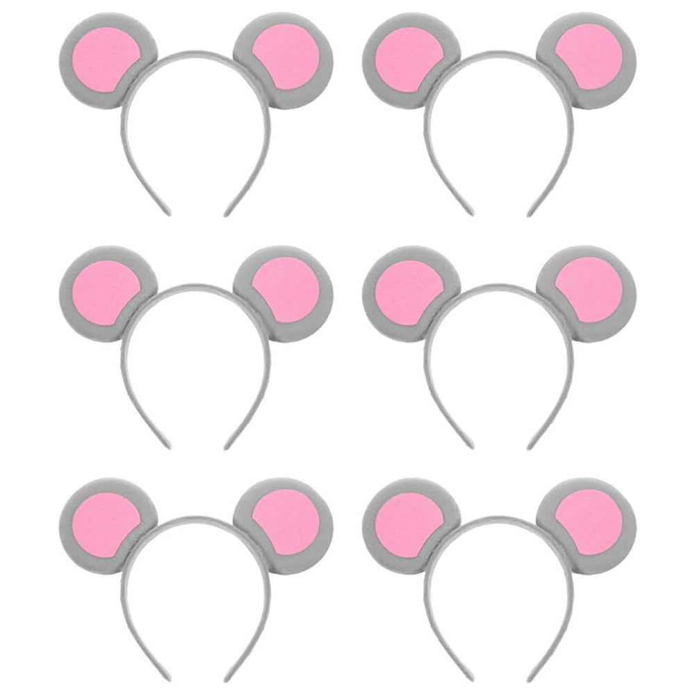 Beaupretty mouse ears headband gray cartoon for cosplay and photo props.