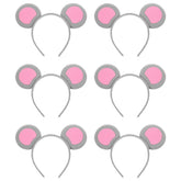 Beaupretty mouse ears headband gray cartoon for cosplay and photo props.