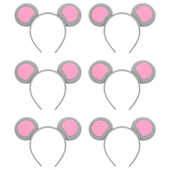 Beaupretty mouse ears headband gray cartoon for cosplay and photo props.