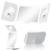 Beautifive trifold travel mirror folded design for compact storage and quick setup