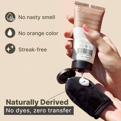 Beauty by Earth Face Tanner packaging highlights USA-made natural ingredients.