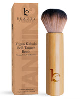 Beauty by Earth Kabuki brush with soft vegan bristles for precise blending
