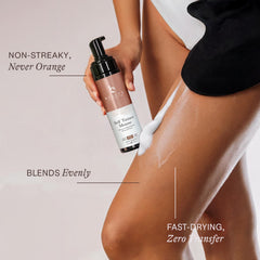 Beauty by Earth natural bronze foam delivering quick, sun-kissed color.