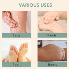 Beauty by Earth scrub application on arm shows even texture