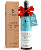 Beauty by Earth Sea Salt Spray bottle for beachy waves and texture.