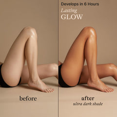 Beauty by Earth self-tanner mousse foam dispense shows quick, even application for streak-free results.