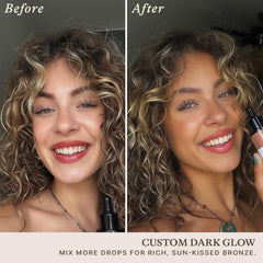 Beauty by Earth Self Tanning Drops dropper close-up shows precise control.
