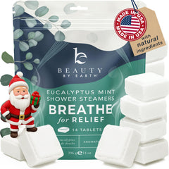 Beauty by Earth shower steamers packaging highlights USA-made natural ingredients