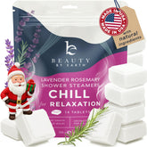 Beauty by Earth lavender shower steamers packaging ready for gifting and spa-like moments