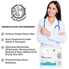 Beauty Facial Extreme acne pads in hand for easy daily use.