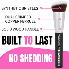 Beauty Junkees angled blush brush for liquid application and cream formulas