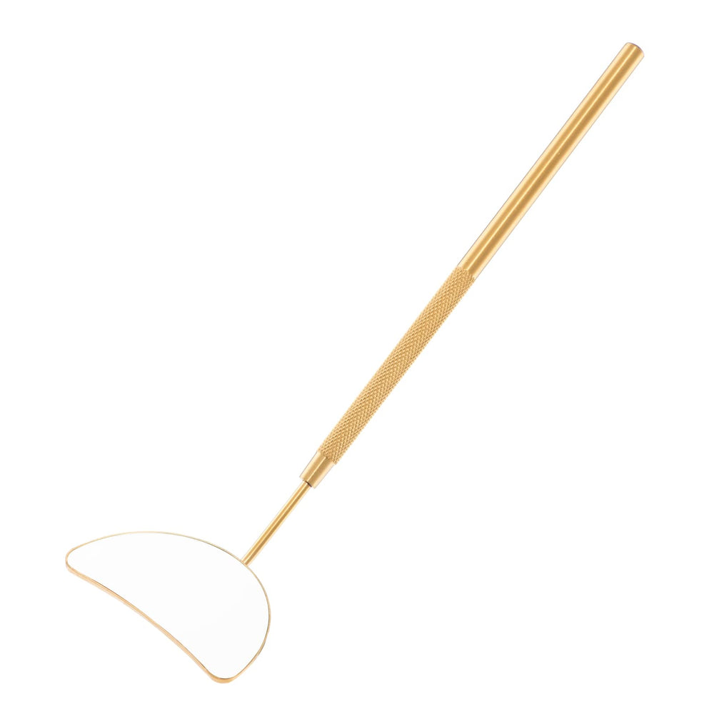 Beauty Junko Pro half-moon lash mirror provides full view for precise lash application.