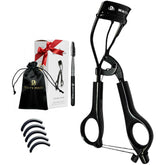 Beauty Power eyelash curler close-up highlights precise curl potential.