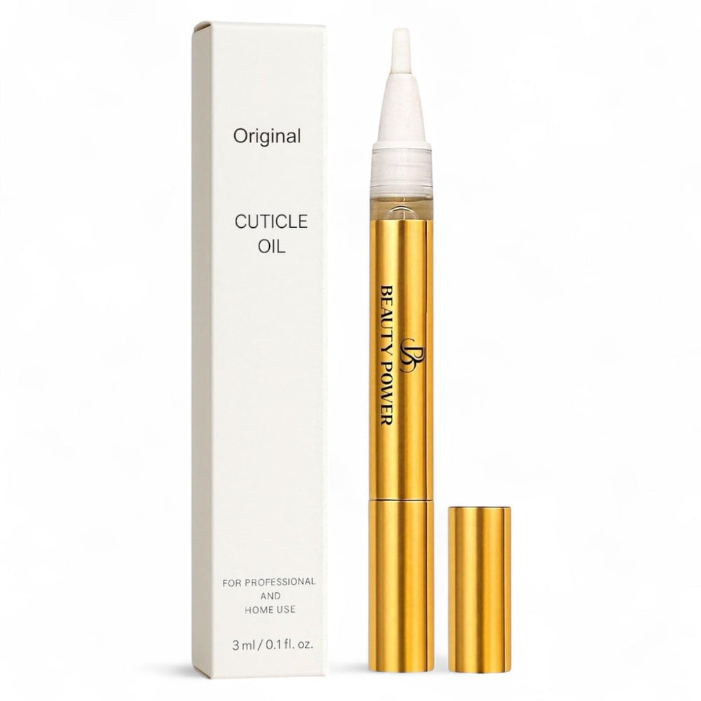 Beauty Power Nail Oil Cuticle Pen application view shows precise, mess-free nail care