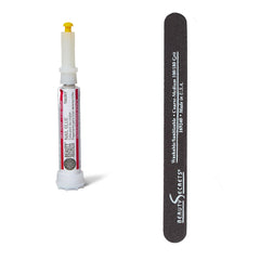 Beauty Secrets drip and clog-proof nail glue bottle closeup highlighting mess-free precision
