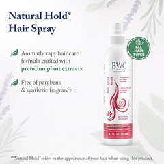 Beauty Without Cruelty Natural Hold mist demonstrates frizz control and humidity defense.