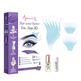 Beauty7 sensitive high-arched eyebrow wax strips kit packaging shows easy-at-home shaping kit