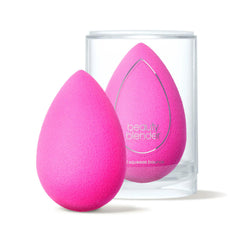 Beautyblender Original Pink sponge wet expands for smooth blend and minimal product uptake.