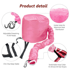 Beautyours adjustable chin strap keeps the bonnet secure during heat styling sessions