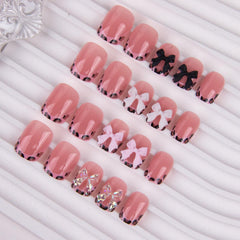 BEAWTH glue-on nails application demonstrates quick at-home manicure in minutes.