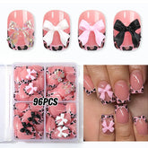 BEAWTH leopard French tip nails collection for a glossy at-home salon look.