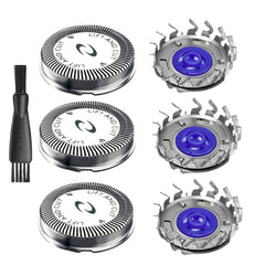 BECHY HQ56 replacement head close-up shows dual blades for a smoother shave.