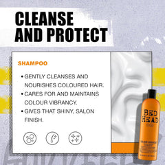 TIGI Bed Head Color Goddess conditioner on hair delivering soft shine