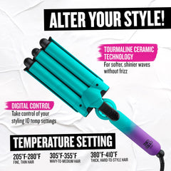 Bed Head Wave Affair tourmaline ceramic design delivering smooth shine.