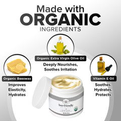 BeeFriendly Penile Health Cream ingredients highlight organic olive oil for skin nourishment